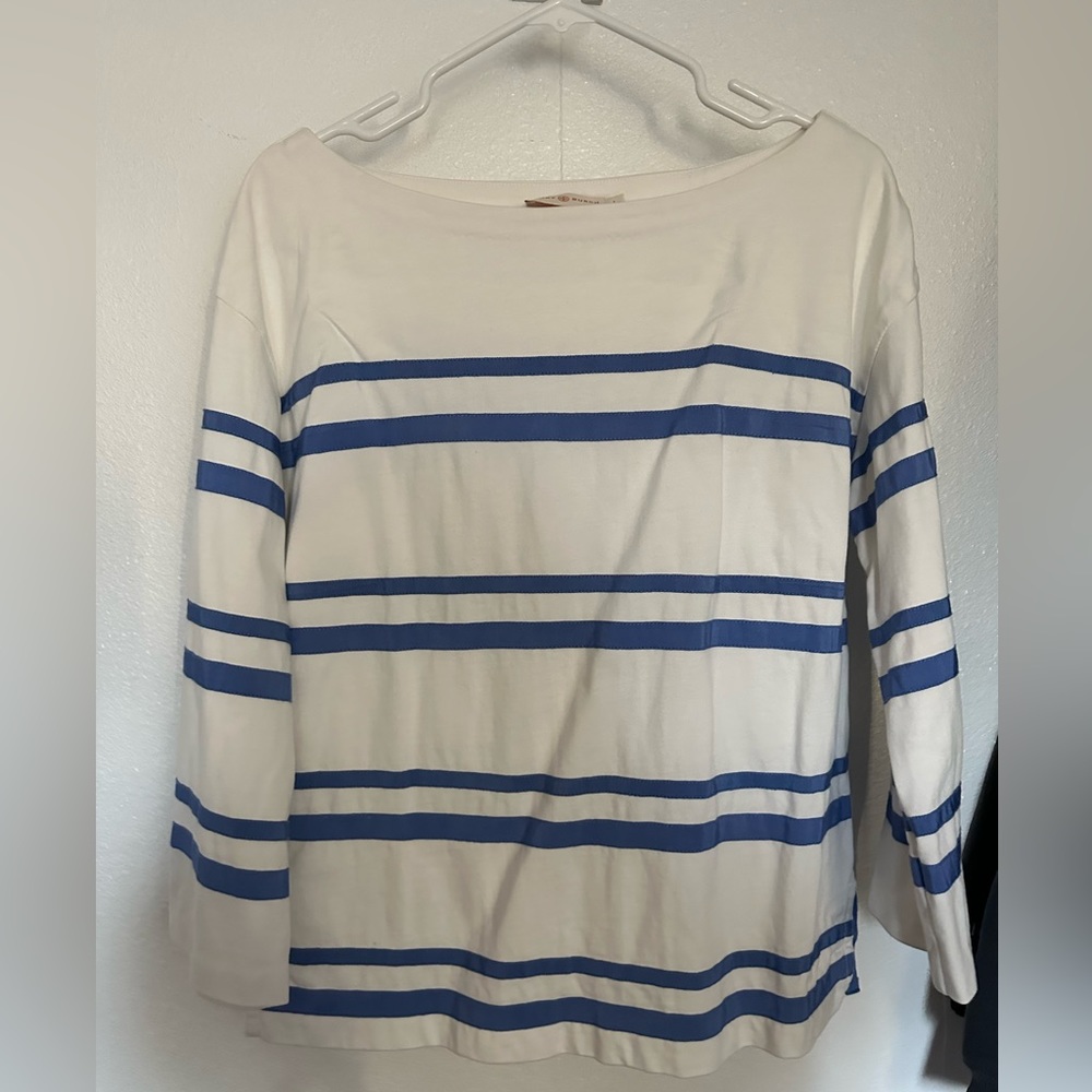 Tory Burch striped boat neck shirt